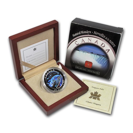2003 Canada 1 oz Silver $20 Niagara Falls (Hologram, Box & COA)