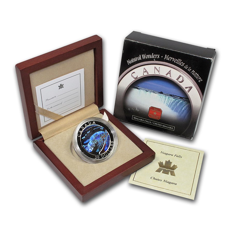 2003 Canada 1 oz Silver $20 Niagara Falls (Hologram, Box & COA)