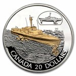 2003 Canada 1 oz Silver $20 The HMCS Bras d'or FHE-400