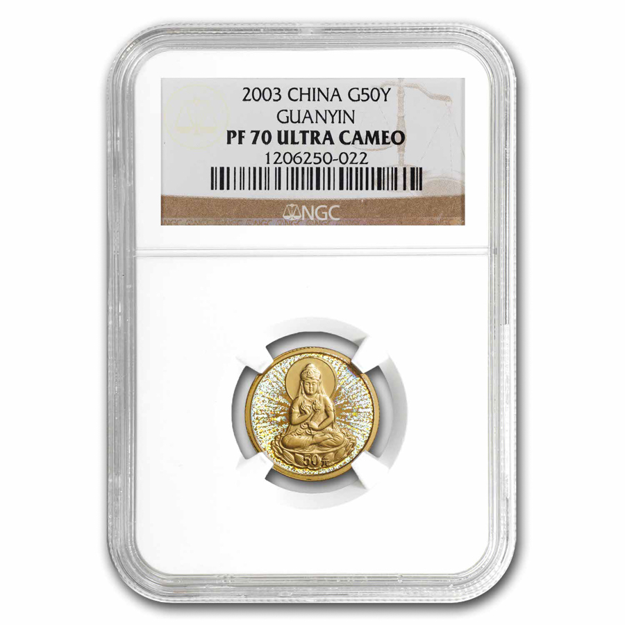 2003 China 1/10 oz Gold 50 Yuan Guanyin PF-70 NGC | eBay
