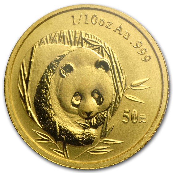 2003 China 1/10 oz Gold Panda BU (Sealed)
