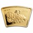 2003 China 1/2 oz Gold Fan-Shaped Year of the Sheep (COA)