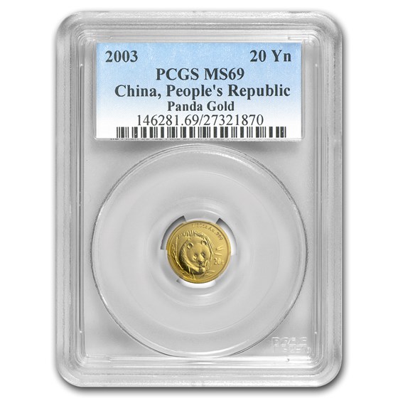 2003 China 1/20 oz Gold Panda MS-69 PCGS 2003 China 1/20 oz Gold Panda MS-69 PCGS