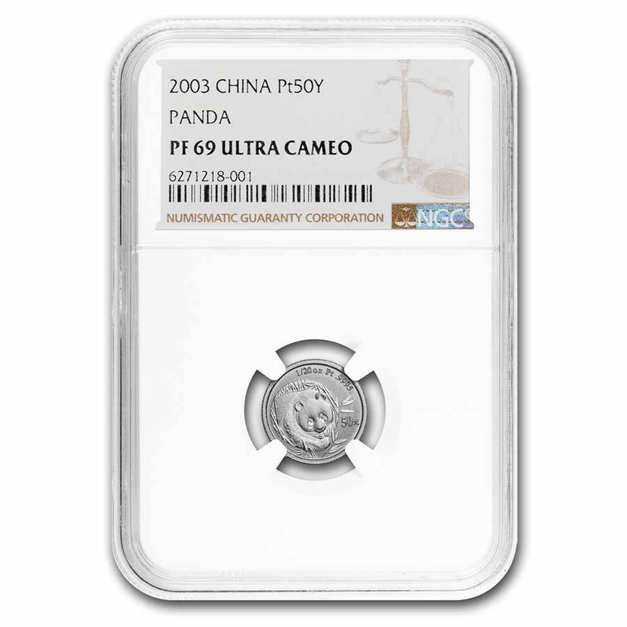 2003 China 1/20 oz Proof Platinum Panda PF-69 NGC