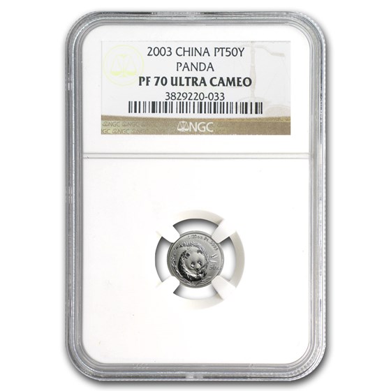 2003 China 1/20 oz Proof Platinum Panda PF-70 NGC 2003 China 1/20 oz Proof Platinum Panda PF-70 NGC