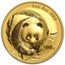 2003 China 1 oz Gold Panda Mirrored Bamboo MS-69 NGC