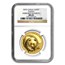 2003 China 1 oz Gold Panda Mirrored Bamboo MS-69 NGC