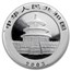 2003 China 1 oz Silver Panda BU (Frosted Bamboo, Sealed)
