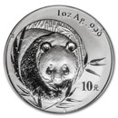 2003 China 1 oz Silver Panda BU (Mirrored Bamboo, Sealed)