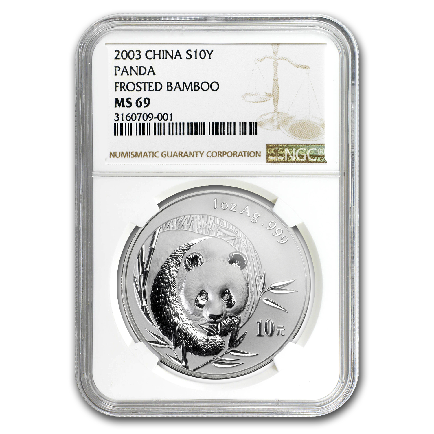 Buy 2003 China 1 oz Silver Panda MS-69 NGC | APMEX