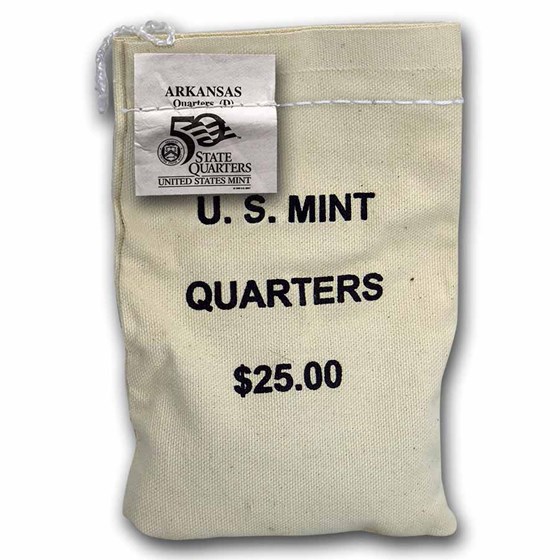 2003-D Arkansas State Quarter $25 Sealed Mint Bag BU