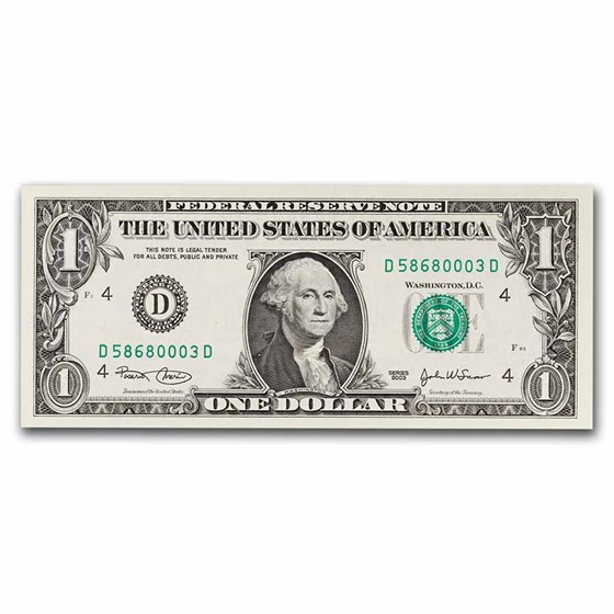 2003 (D-Cleveland) $1.00 FRN CU (Fr#1928-D)