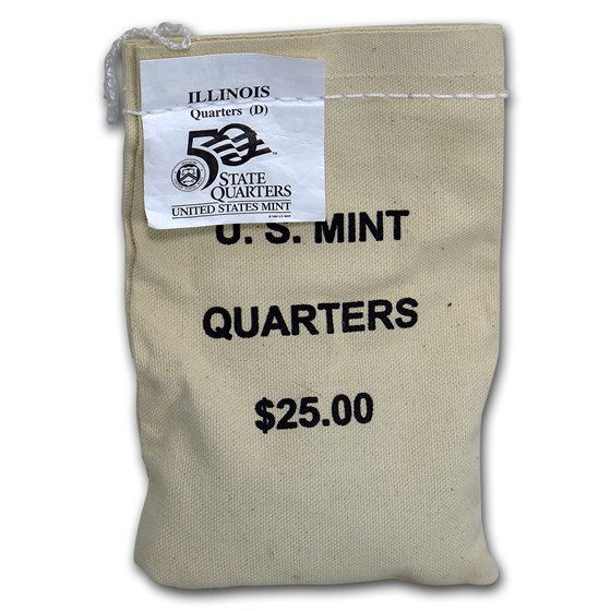 2003-D Illinois Statehood Quarter $25 Sealed Mint Bag 2003-D Illinois Statehood Quarter $25 Sealed Mint Bag