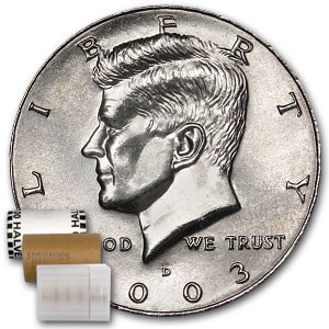 2003-D Kennedy Half Dollar 20-Coin Roll BU