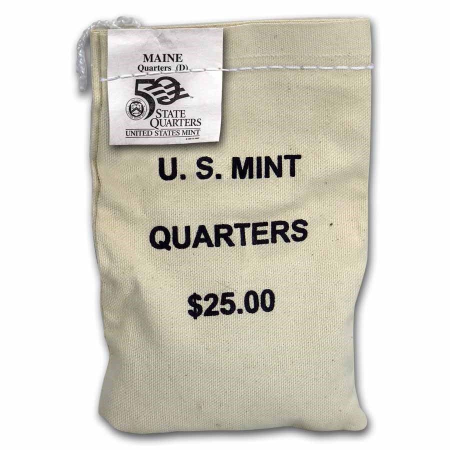 2003-D Maine State Quarter $25 Sealed Mint Bag BU