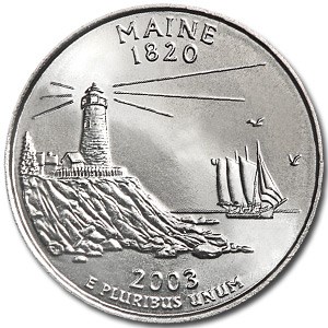 2003-D Maine State Quarter BU 2003-D Maine State Quarter BU