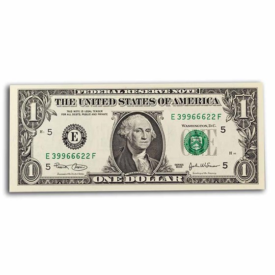 2003 (E-Richmond) $1.00 FRN CU (Fr#1928-E) 2003 (E-Richmond) $1.00 FRN CU (Fr#1928-E)