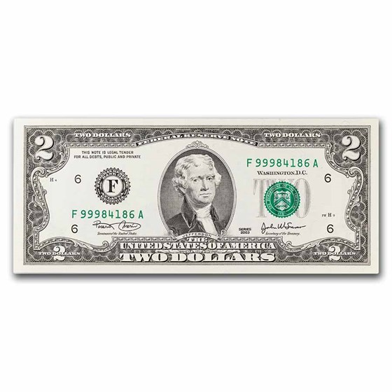 2003 (F-Atlanta) $2.00 FRN CU (Fr#1937-F) 2003 (F-Atlanta) $2.00 FRN CU (Fr#1937-F)