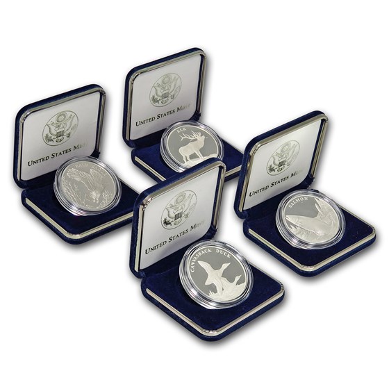 2003 Four-Medal Silver National Wildlife Refuge System Proof Set 2003 Four-Medal Silver National Wildlife Refuge System Proof Set