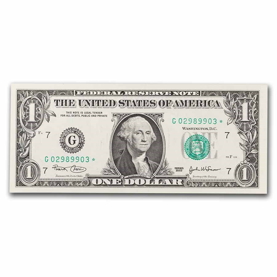 2003* (G-Chicago) $1.00 FRN CU (Fr#1929-G*) Star Note!