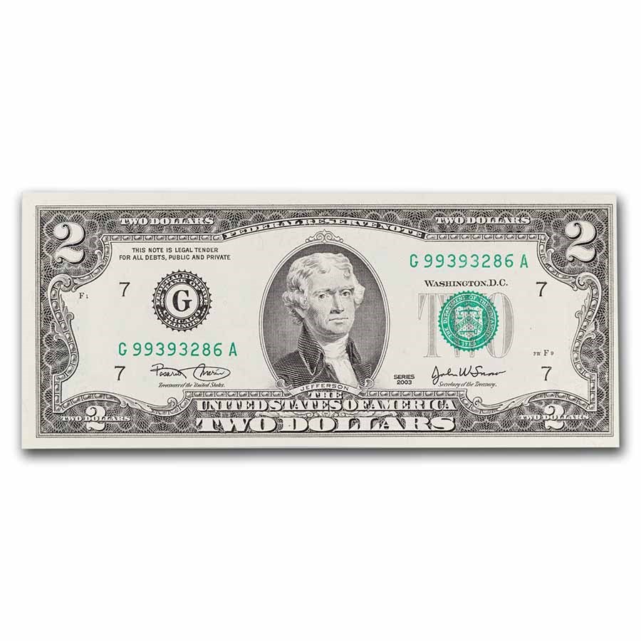 2003 (G-Chicago) $2.00 FRN CU (Fr#1937-G)