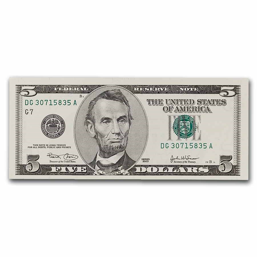 2003 (G-Chicago) $5 FRN CU (Fr#1990-G)