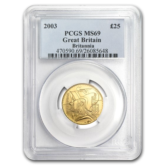 2003 Great Britain 1/4 oz Gold Britannia MS-69 PCGS 2003 Great Britain 1/4 oz Gold Britannia MS-69 PCGS