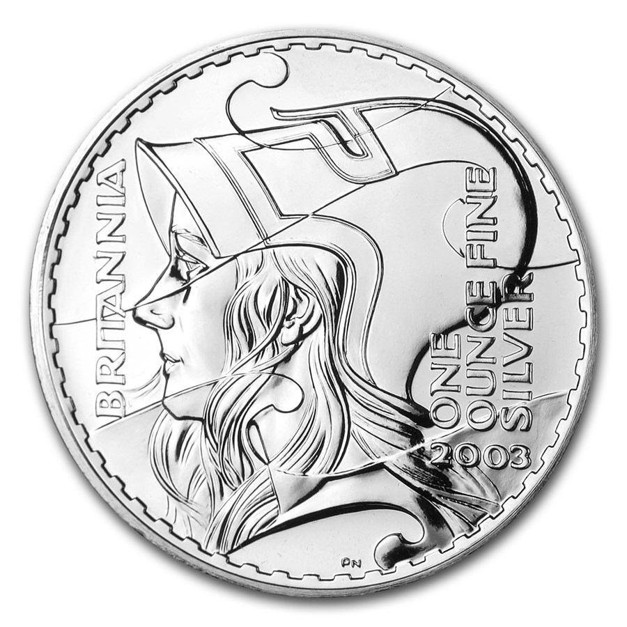 2003 Great Britain 1 oz Silver Britannia BU