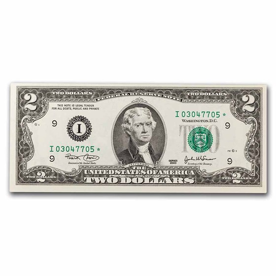 2003* (I-Minneapolis) $2.00 FRN CU (Fr#1937-I) Star Note! 2003* (I-Minneapolis) $2.00 FRN CU (Fr#1937-I) Star Note!