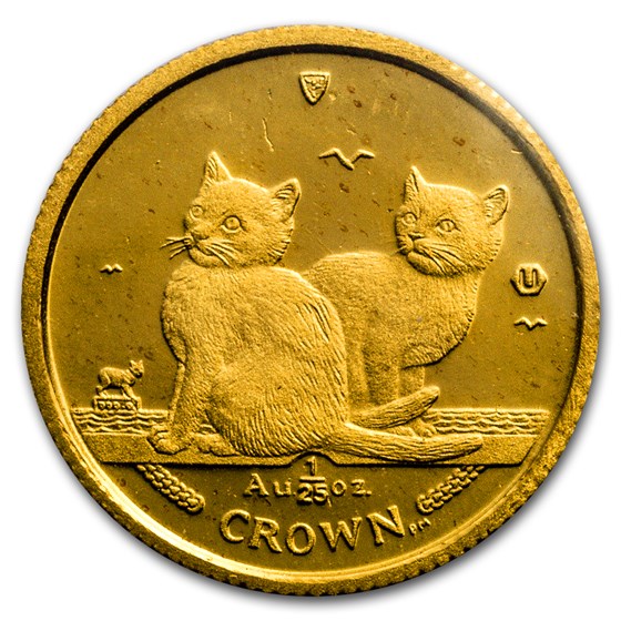 2003 Isle of Man 1/25 oz Gold Balinese Kittens Cat BU 2003 Isle of Man 1/25 oz Gold Balinese Kittens Cat BU