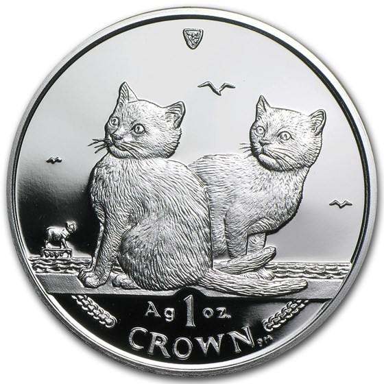 2003 Isle of Man 1 oz Silver Balinese Cats Proof 2003 Isle of Man 1 oz Silver Balinese Cats Proof