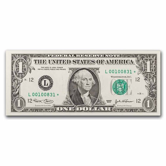 2003* (L-San Francisco) $1.00 FRN CU (Fr#1929-L*)