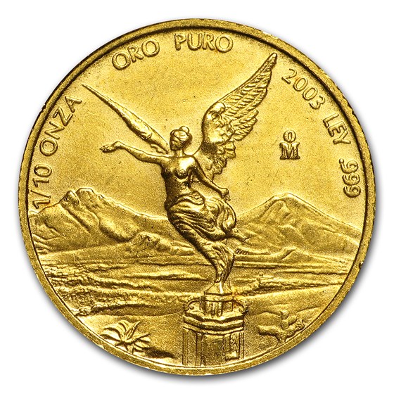2003 Mexico 1/10 oz Gold Libertad BU