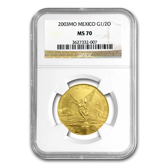 2003 Mexico 1/2 oz Gold Libertad MS-70 NGC 2003 Mexico 1/2 oz Gold Libertad MS-70 NGC