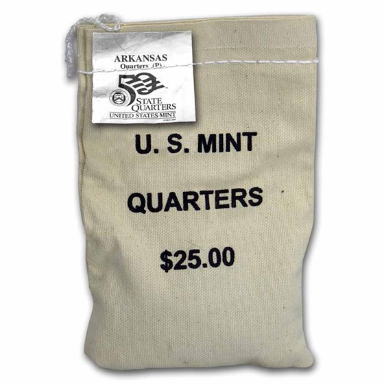 2003-P Arkansas State Quarter $25 Sealed Mint Bag BU 2003-P Arkansas State Quarter $25 Sealed Mint Bag BU