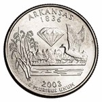 2003-P Arkansas Statehood Quarter 40-Coin Roll BU (Mint Wrapped)