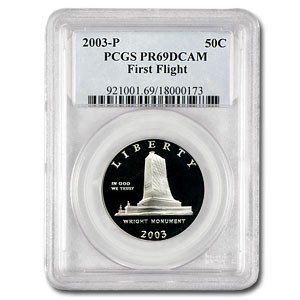 2003-P First Flight Centennial 1/2 Dollar Clad Commem PR-69 PCGS 2003-P First Flight Centennial 1/2 Dollar Clad Commem PR-69 PCGS