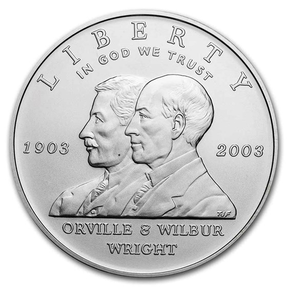 2003-P First Flight Centennial $1 Silver Commem BU (Capsule only) 2003-P First Flight Centennial $1 Silver Commem BU (Capsule only)