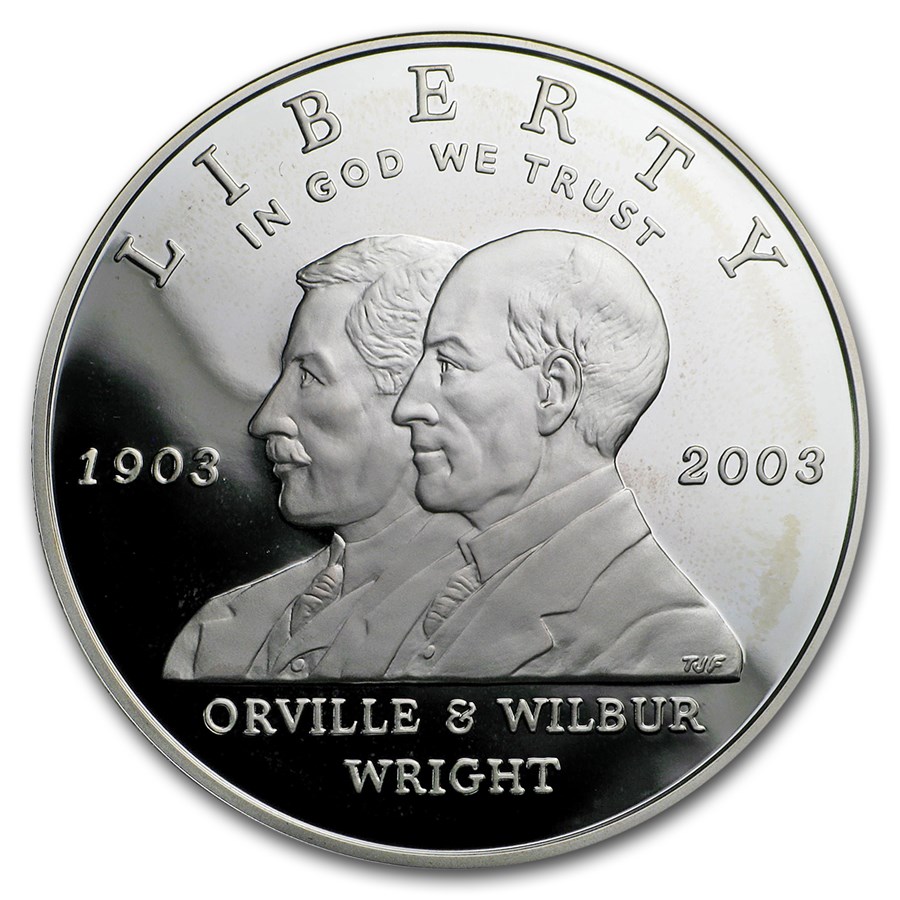 2003-P First Flight Centennial $1 Silver Commem Pf (Capsule Only)