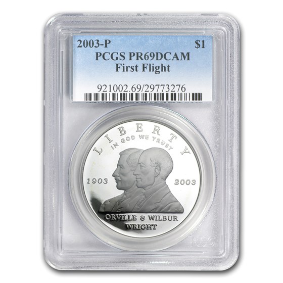 2003-P First Flight Centennial $1 Silver Commem PR-69 PCGS 2003-P First Flight Centennial $1 Silver Commem PR-69 PCGS