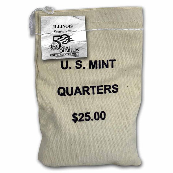 2003-P Illinois Statehood Quarter $25 Sealed Mint Bag 2003-P Illinois Statehood Quarter $25 Sealed Mint Bag