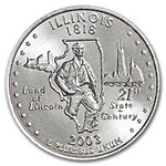 2003-P Illinois Statehood Quarter 40-Coin Mint Wrapped Roll BU