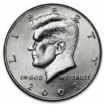 2003-P Kennedy Half Dollar 20-Coin Mint Wrapped Roll BU