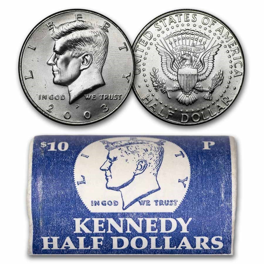 2003-P Kennedy Half Dollar 20-Coin Mint Wrapped Roll BU