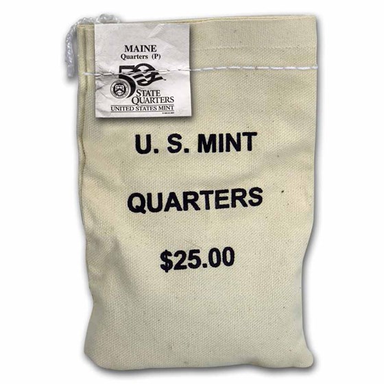 2003-P Maine State Quarter $25 Sealed Mint Bag BU