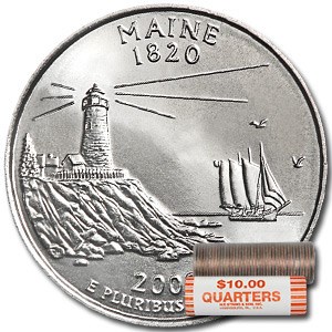 2003-P Maine Statehood Quarter 40-Coin Roll (Mint Wrapped)
