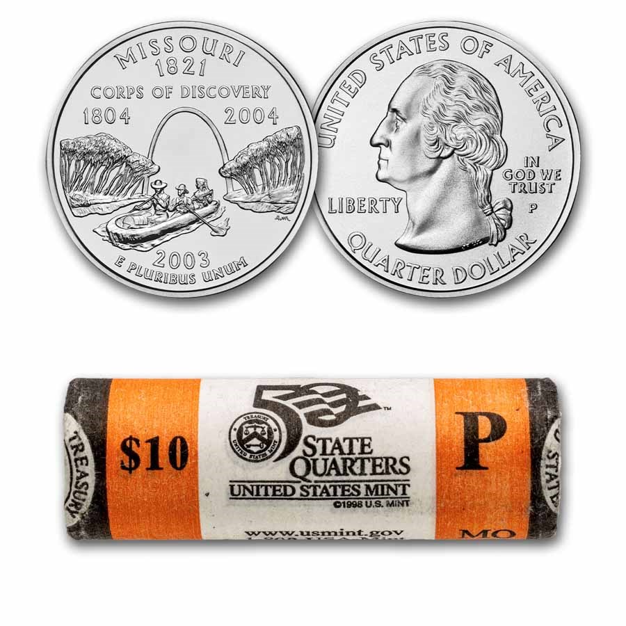 2003-P Missouri Statehood Quarter 40-Coin Roll BU (Mint Wrapped)