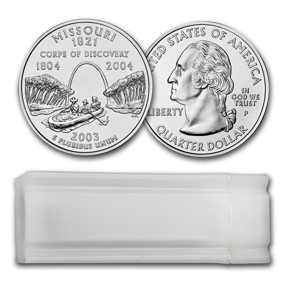 2003-P Missouri Statehood Quarter 40-Coin Roll BU