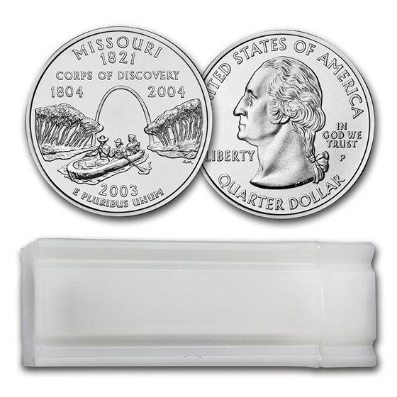 2003-P Missouri Statehood Quarter 40-Coin Roll BU 2003-P Missouri Statehood Quarter 40-Coin Roll BU