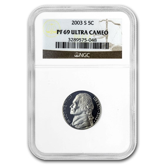 2003-S Jefferson Nickel PF-69 UCAM NGC 2003-S Jefferson Nickel PF-69 UCAM NGC